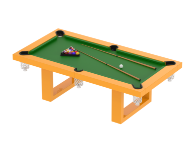 Bilardo topu ile bilardo masası. vektör illüstrasyonu