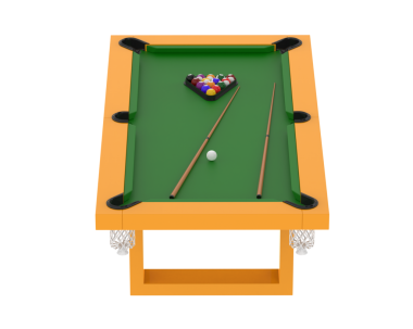 Bilardo masası. bilardo topları