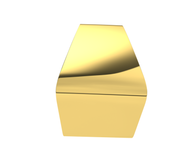 Altın kutusu beyaz zemin üzerine izole