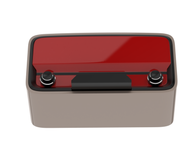 kırmızı pil beyaz arkaplanda izole edildi