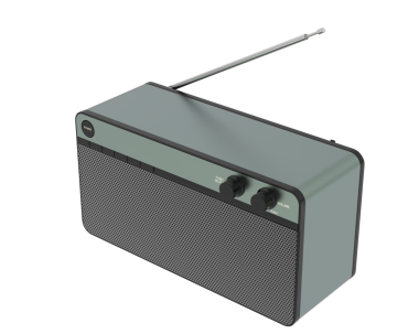 Eski radyo kaydedici ikonu. Beyaz arkaplanda izole edilmiş web için gerçekçi vektör eski retro radyo kaydedici simgesi