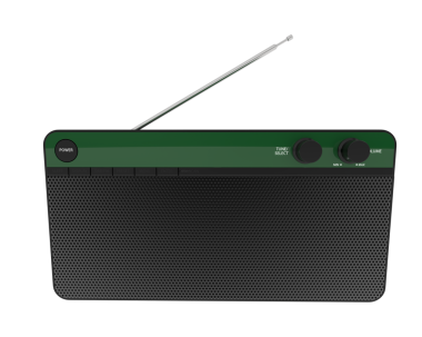 radyo beyaz zemin üzerine izole