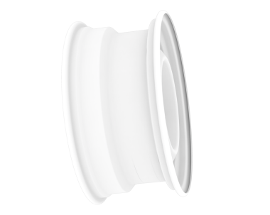 Beyaz plastik kaseden izole edilmiş, gölgeli 3 boyutlu.