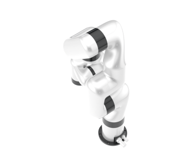 Robot kolu beyaz arkaplanda izole edildi