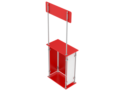 Siyah zemin üzerinde kırmızı ve beyaz bir bayrağın 3 boyutlu görüntülenmesi