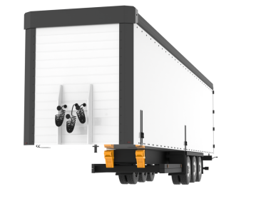 kargo kamyonu beyaz arka planda izole edildi 3 boyutlu görüntüleme