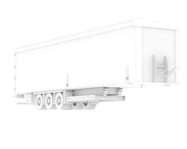 Beyaz arka planda izole edilmiş beyaz yansıtıcı trenin 3 boyutlu yansıması