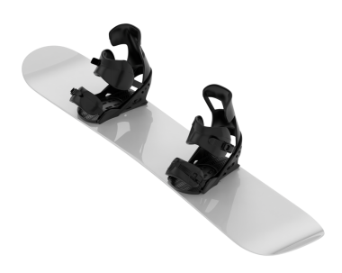 beyaz arkaplanda snowboard 3 d illüstrasyon