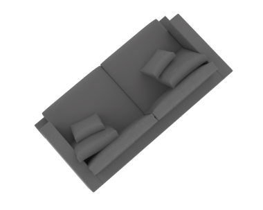 Kanepe 3 boyutlu izometrik. 3d oluşturma.