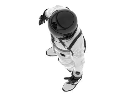 Takım elbiseli astronot. Uzayda bir astronot. vektör illüstrasyonu.