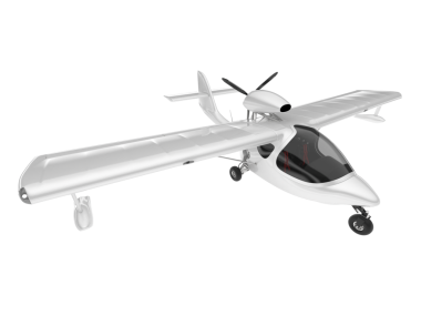 Gri arkaplanda hava aracı izole edildi