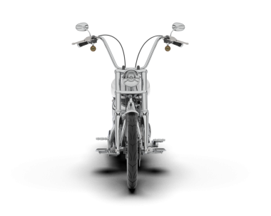 beyaz arka planda beyaz motosiklet