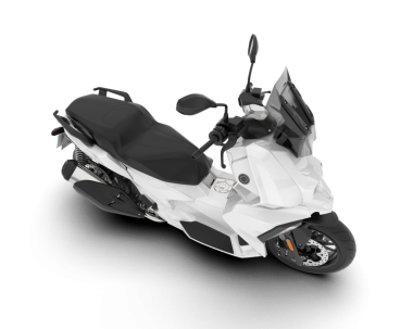 İzole edilmiş arka planda motosiklet. 3d oluşturma