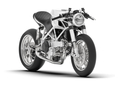 3 boyutlu markalı, daha az jenerik motosiklet.