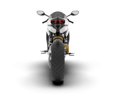 Beyaz arka planda 3 boyutlu motorsiklet çizimi