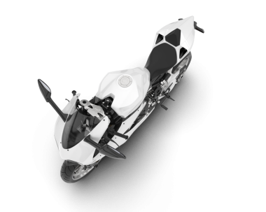 Modern bir motosikletin 3 boyutlu resmi