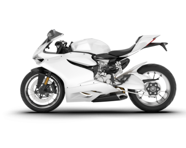 Beyaz arka planda modern motosiklet. 3d oluşturma