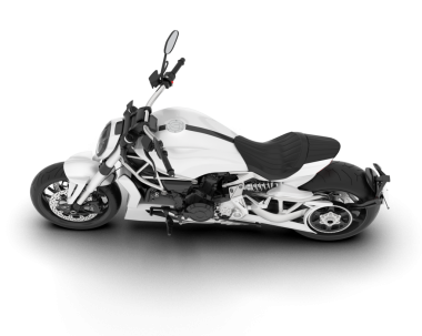 Modern scooter beyaz arka planda izole edilmiş. 3D görüntüleme - illüstrasyon