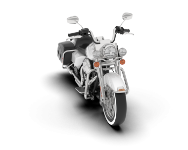 Motosiklet beyaz bir arkaplanda izole edilmiş