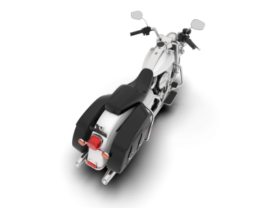 Beyaz arkaplanda motosiklet