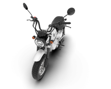 Beyaz arka planda motosiklet. izole