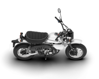 Beyaz arka planda motosiklet. 3d oluşturma.