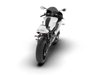 Beyaz arka planda izole edilmiş motosiklet kaskı. 3d oluşturma