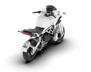 Beyaz modern motosiklet. beyaz arkaplanda izole