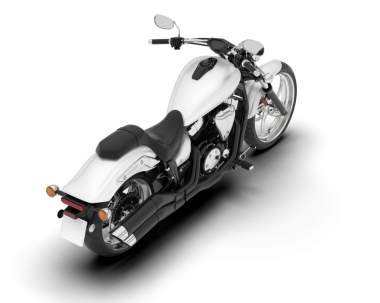 Motorsiklet. Beyaz arka planda motosiklet. 3d oluşturma