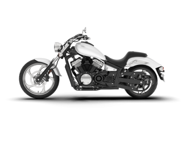 Modern motosiklet beyaz arka planda izole edildi.