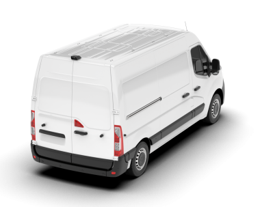 Beyaz arkaplanda van vektör çizimi. minibüs izole