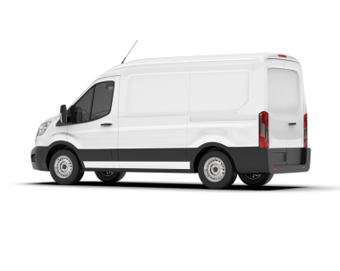 Beyaz arka planı olan modern bir minibüs. 3D görüntüleme. 3d illüstrasyon