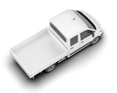 Gölge görünümlü modern beyaz kargo kamyonu