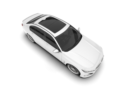 Modern lüks sedan araba beyaz arka planda izole edilmiş. 3 d