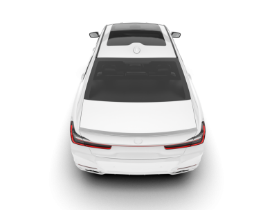 araba beyaz arkaplanda izole edildi