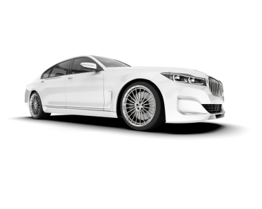 beyaz arkaplanda modern araba