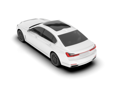 Beyaz arka planda beyaz lüks araba