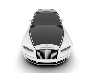 Lüks araba beyaz arka planda izole edilmiş.