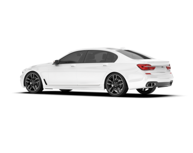 Lüks beyaz araba, beyaz arka planda izole edilmiş.