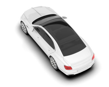 Beyaz arkaplanda 3 boyutlu resimli araba