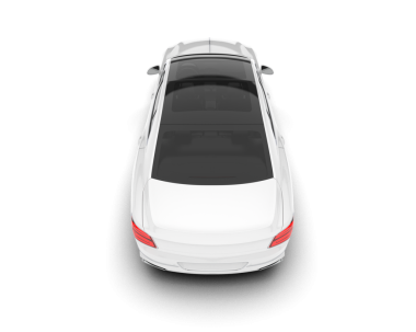 araba yan görünümü beyaz arkaplanda izole edildi 3 boyutlu oluşturma