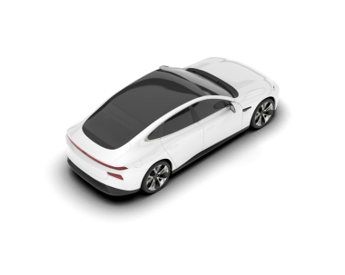 Modern araba arka planda izole edilmiş. 3d oluşturma