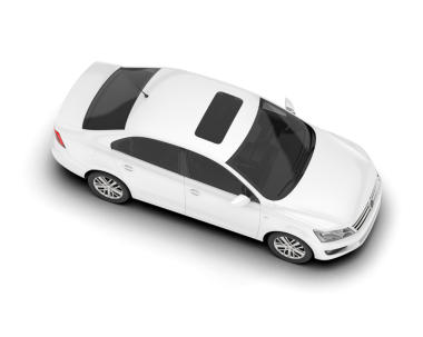 Beyaz araba. beyaz arkaplanda izole edilmiş