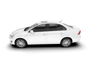 beyaz arkaplanda izole edilmiş bir araba