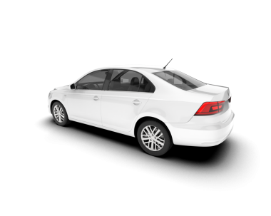 beyaz arkaplanda modern araba