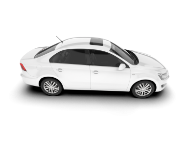 modern araba beyaz arka planda izole edildi. 3 boyutlu görüntüleme