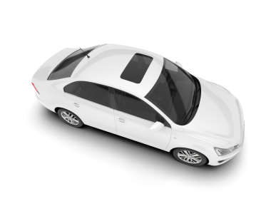 beyaz arkaplanda izole edilmiş araba 3 d illüstrasyon