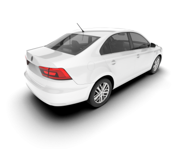 araba beyaz arkaplanda izole edildi