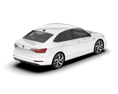 Beyaz arka planı olan beyaz, modern bir araba. 3d oluşturma.