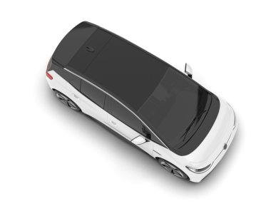 Marka bir arabanın beyaz arka planda daha az canlandırılması.